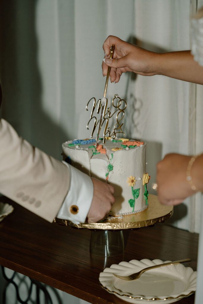 wedding cake at the St. Norbert Arts Center in Winnipeg