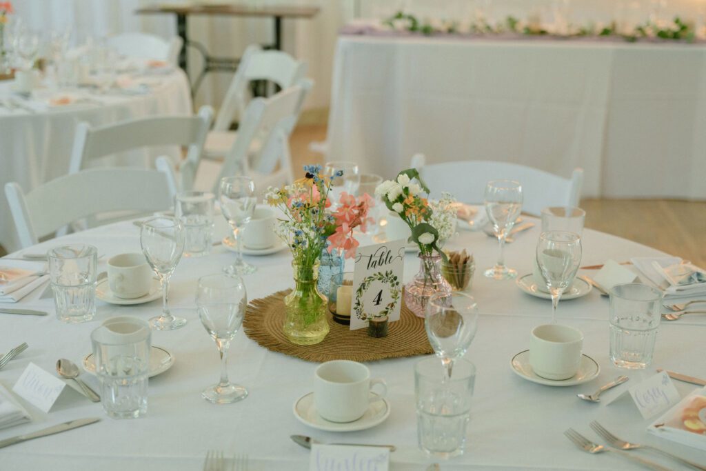 Table set up in the st. norbert arts center in winnipeg