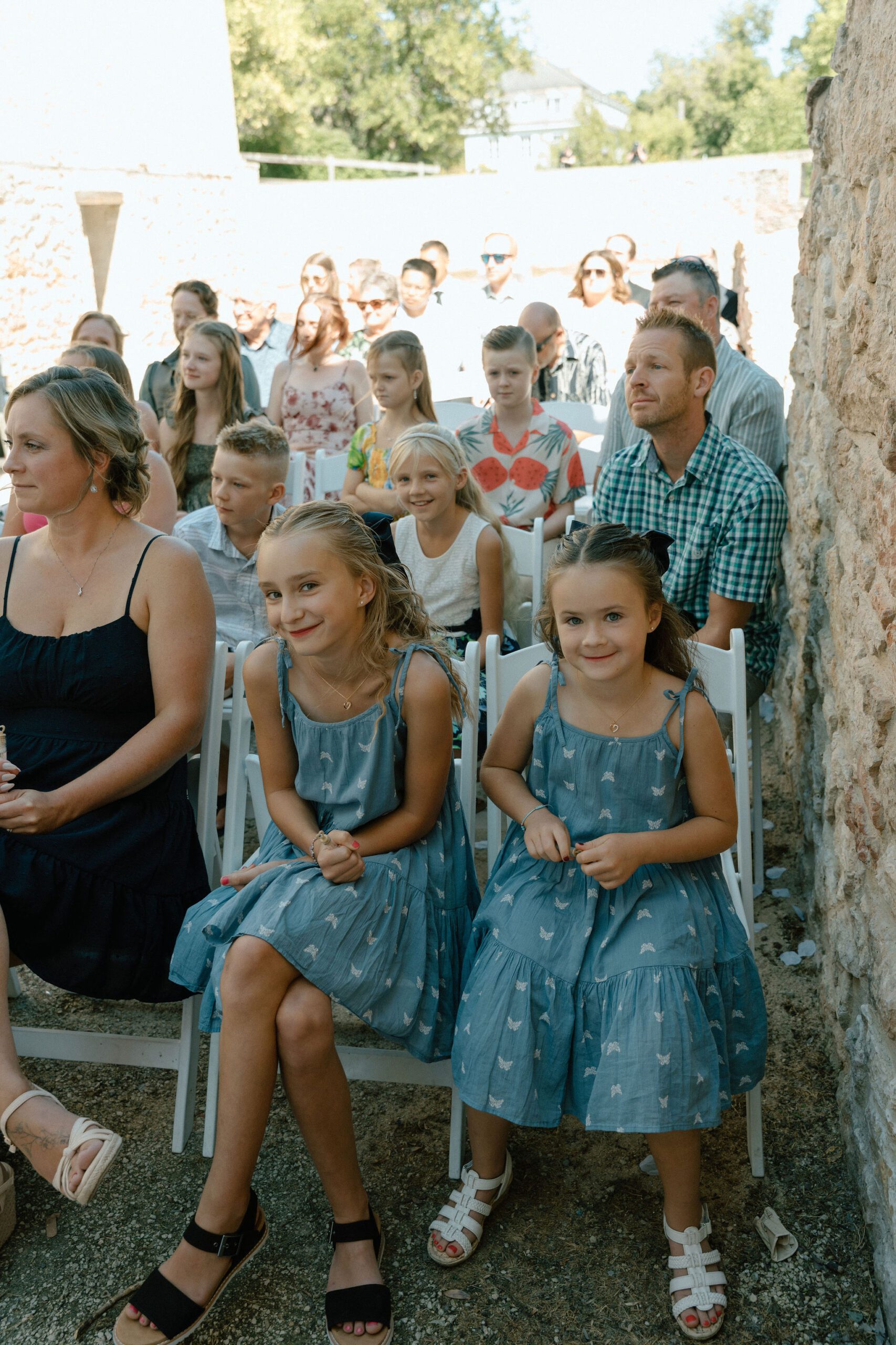 kids watching a wedding ceremony at the Trappist Monastery Provincial Heritage Park