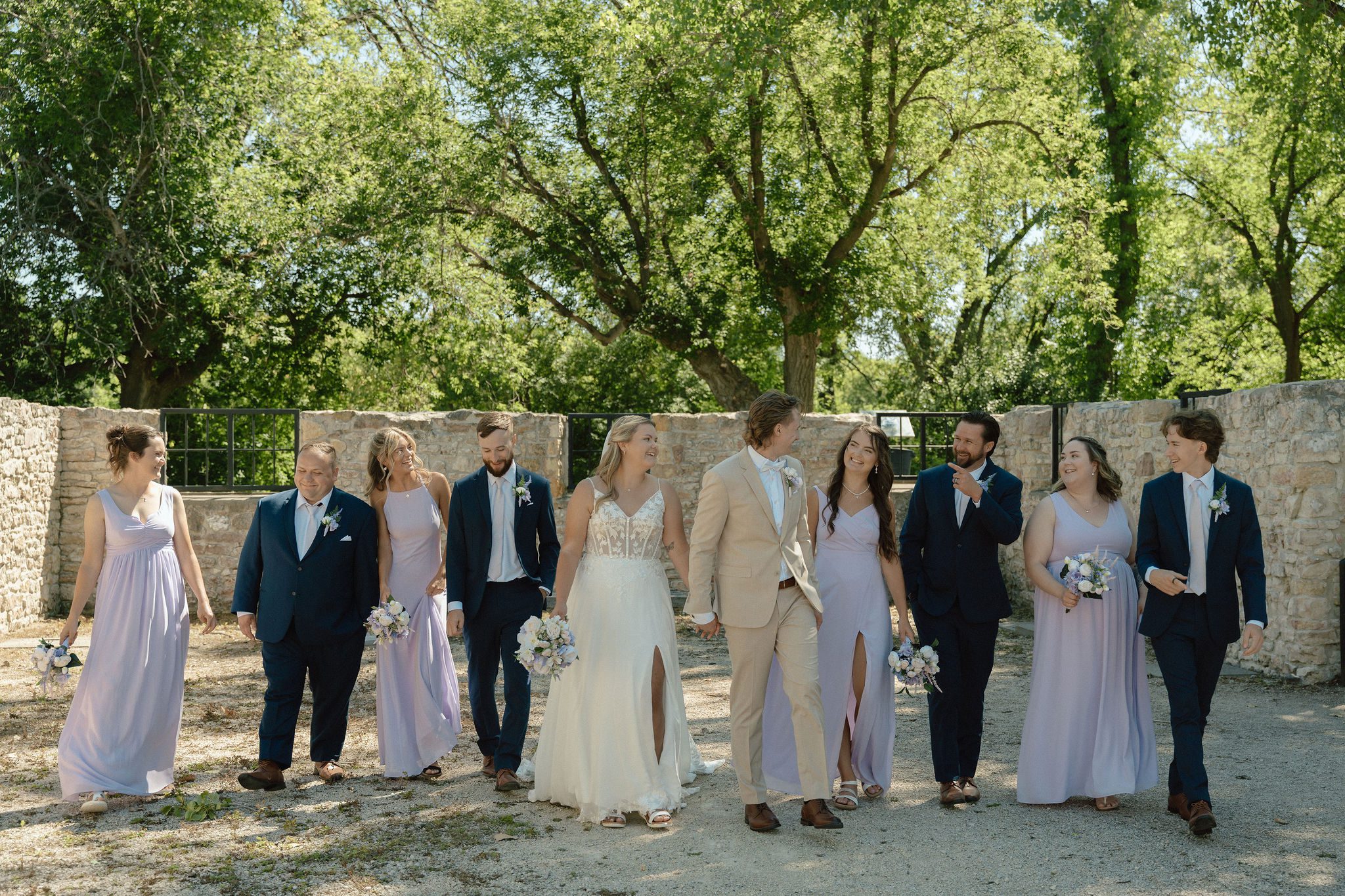 Wedding party photo inside Trappist Monastery Provincial Heritage Park