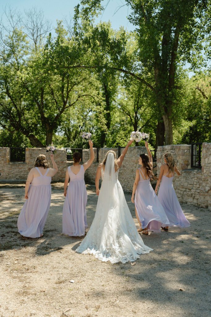 bridal party photo inside Trappist Monastery Provincial Heritage Park