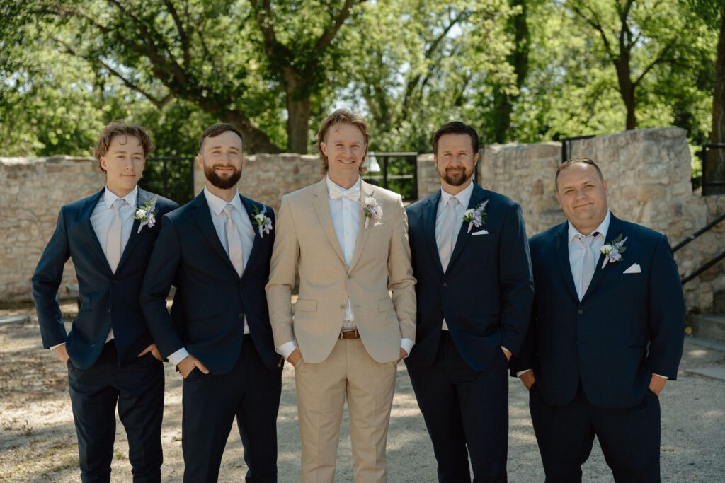 groomsmen photo inside Trappist Monastery Provincial Heritage Park