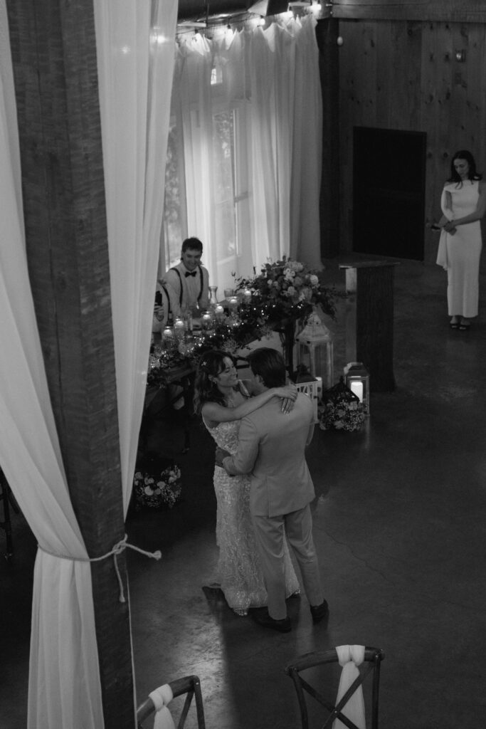 Kayla and Myles sharing an intimate dance during their Hawthorne Estates wedding reception